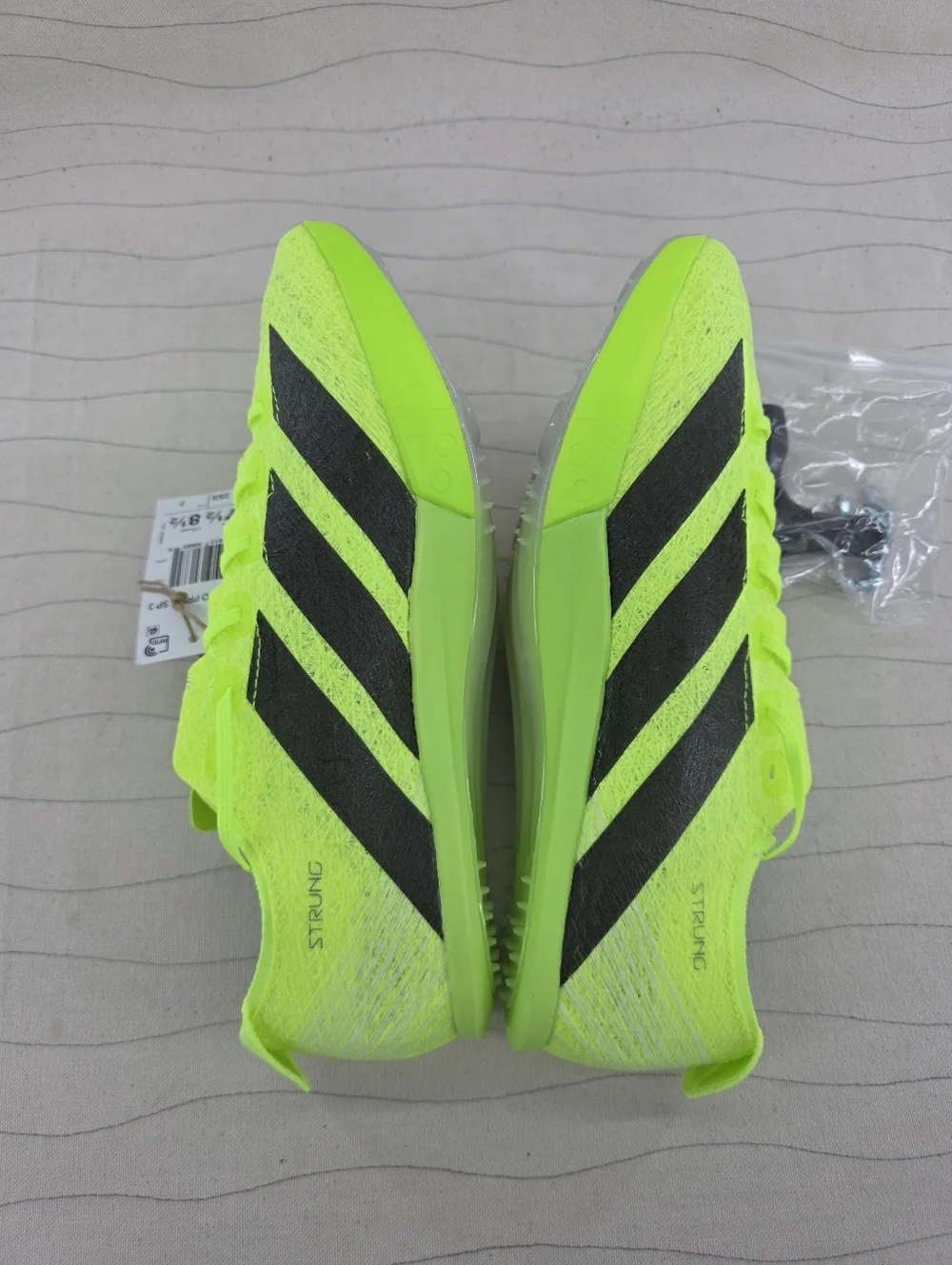 Adidas Mens Adizero Prime SP 3 Strung Lucid Lemon Track Cleats IH5800 Sz 7.5 NEW